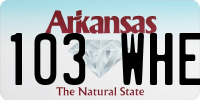 AR license plate 103WHE