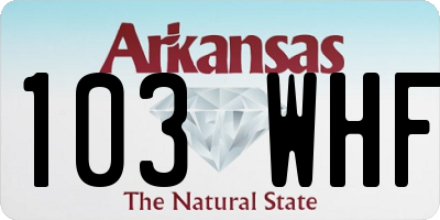 AR license plate 103WHF