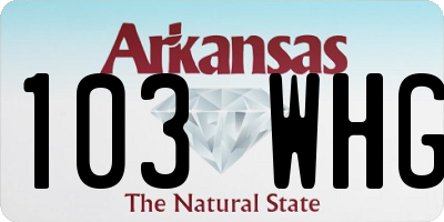 AR license plate 103WHG