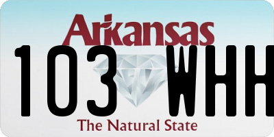 AR license plate 103WHH