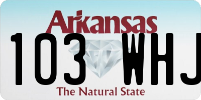 AR license plate 103WHJ