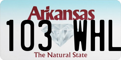AR license plate 103WHL