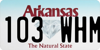 AR license plate 103WHM