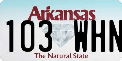 AR license plate 103WHN