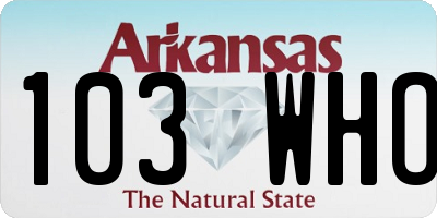 AR license plate 103WHO