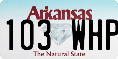AR license plate 103WHP