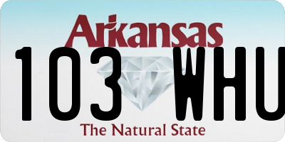 AR license plate 103WHU