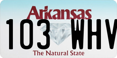 AR license plate 103WHV