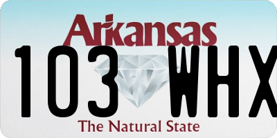 AR license plate 103WHX