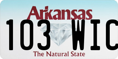 AR license plate 103WIC
