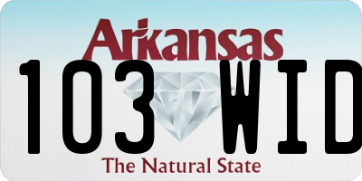 AR license plate 103WID