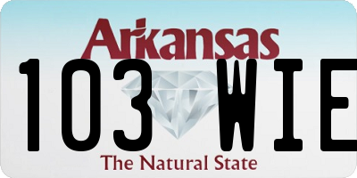 AR license plate 103WIE