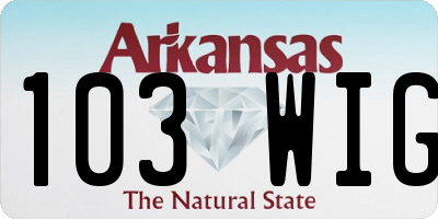 AR license plate 103WIG