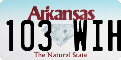 AR license plate 103WIH