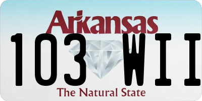 AR license plate 103WII
