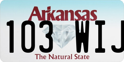 AR license plate 103WIJ