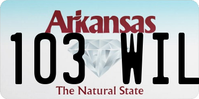 AR license plate 103WIL