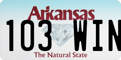 AR license plate 103WIN