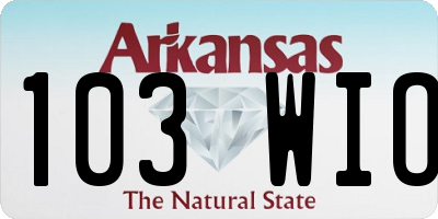 AR license plate 103WIO