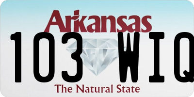 AR license plate 103WIQ