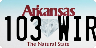 AR license plate 103WIR