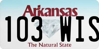 AR license plate 103WIS