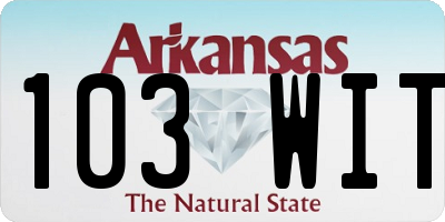 AR license plate 103WIT