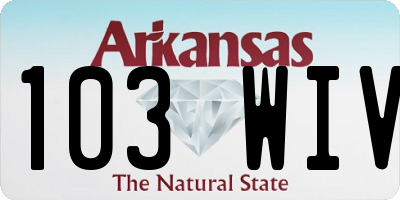 AR license plate 103WIV