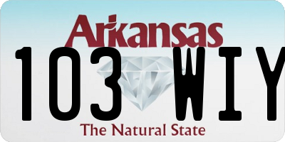 AR license plate 103WIY