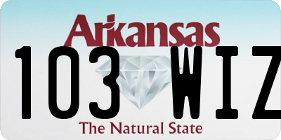 AR license plate 103WIZ