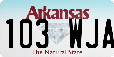 AR license plate 103WJA