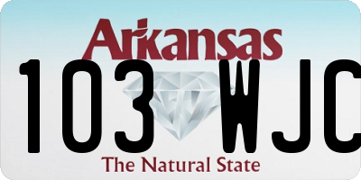 AR license plate 103WJC