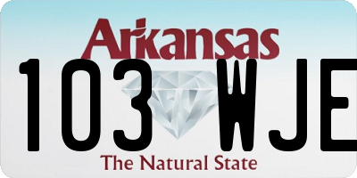 AR license plate 103WJE