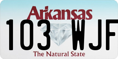 AR license plate 103WJF