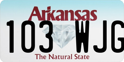 AR license plate 103WJG