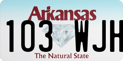 AR license plate 103WJH