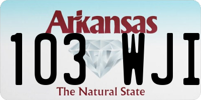 AR license plate 103WJI