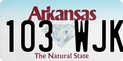 AR license plate 103WJK