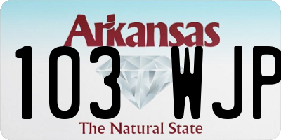 AR license plate 103WJP