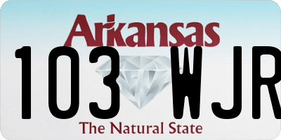 AR license plate 103WJR