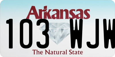 AR license plate 103WJW
