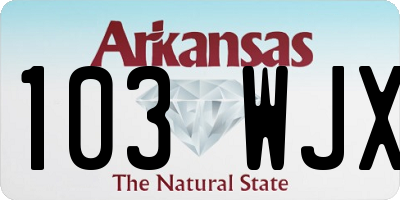 AR license plate 103WJX