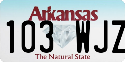 AR license plate 103WJZ