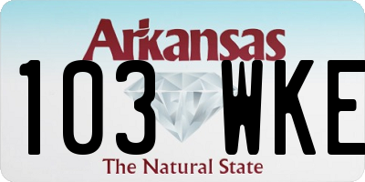 AR license plate 103WKE