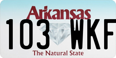 AR license plate 103WKF