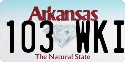 AR license plate 103WKI