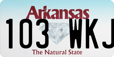 AR license plate 103WKJ