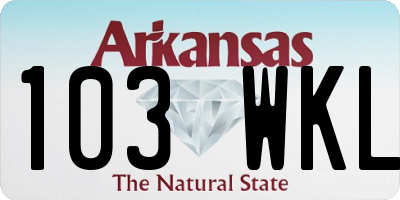 AR license plate 103WKL