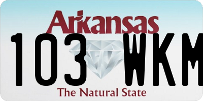 AR license plate 103WKM