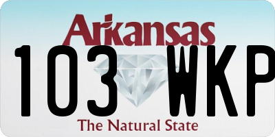 AR license plate 103WKP